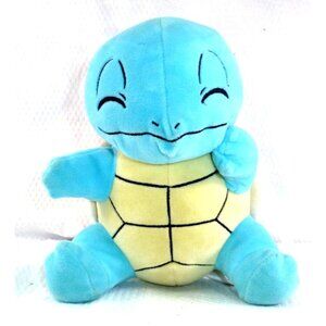 Pokémon WCT Squirtle Plush Toy 9" Blue & Yellow Soft Polyester Stuffed Animal Fo